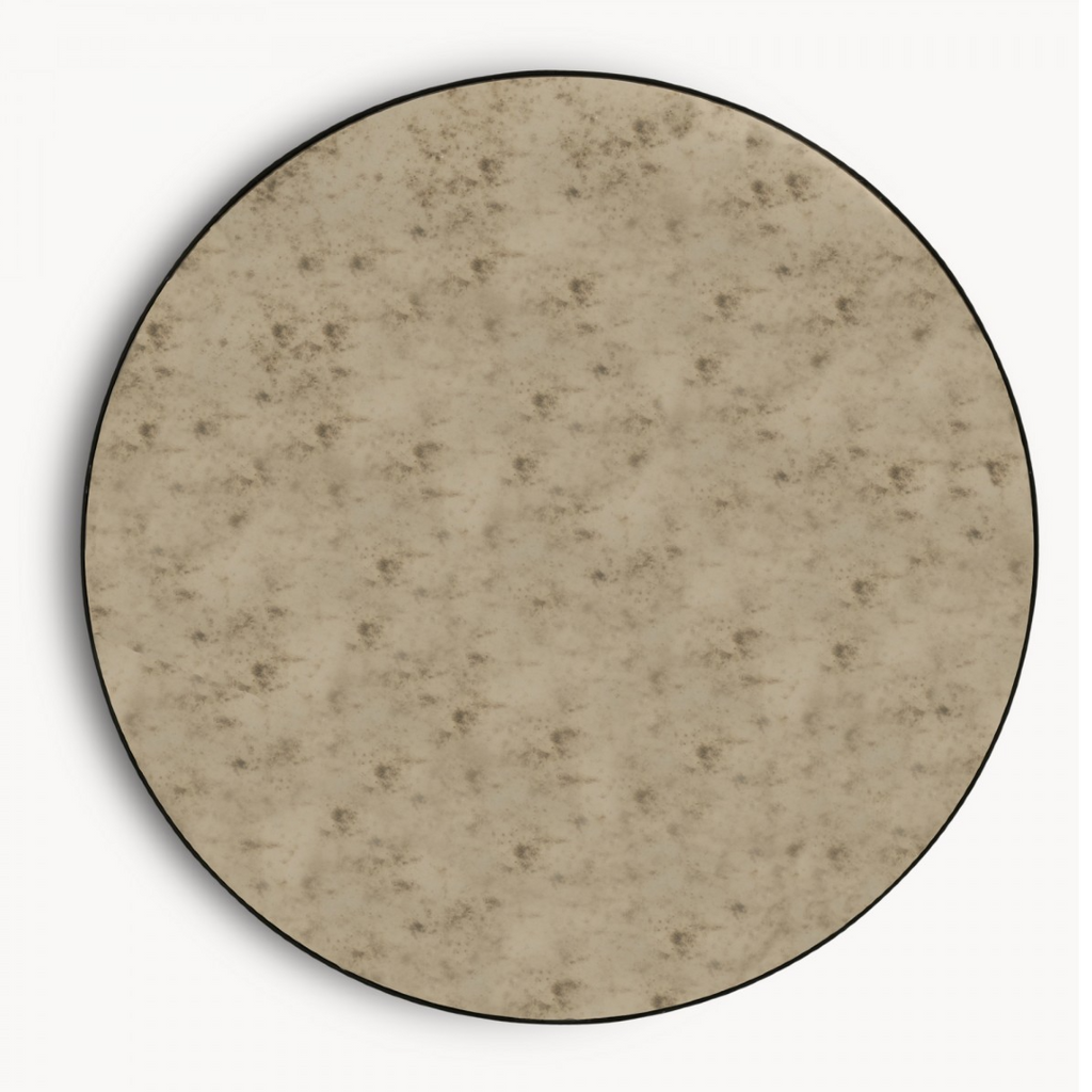 Antiqued Round Mirror 100cm