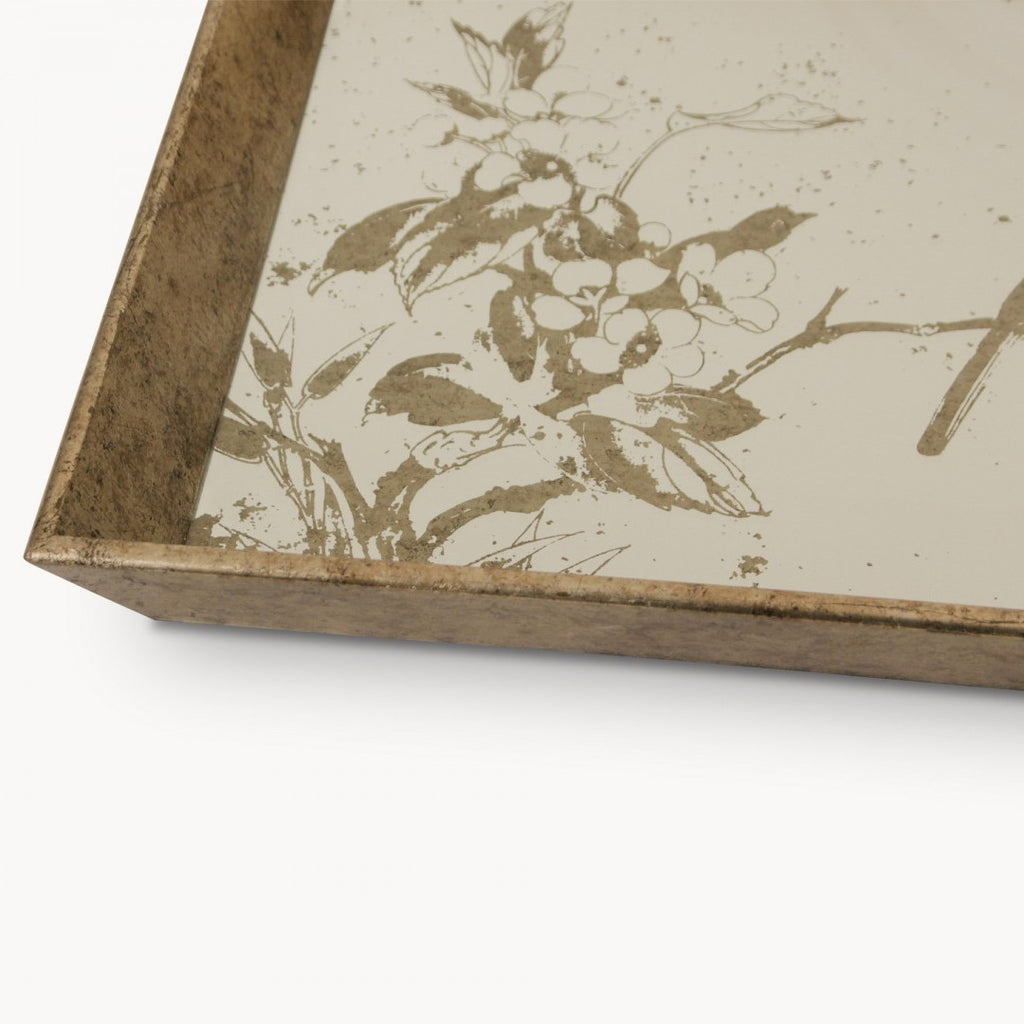 Waltham Square Mirrored Bird Tray