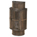 Black Bamboo Curved Lantern 54cms High