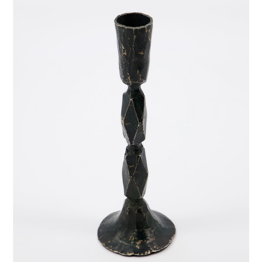 Black Metal Candlestick 20cm