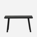 Black Painted Wood Occasional Bench 81cm