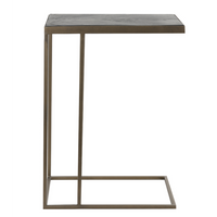 Black Wood and Antique Bronze Metal Sofa Table 62cm | Annie Mo's