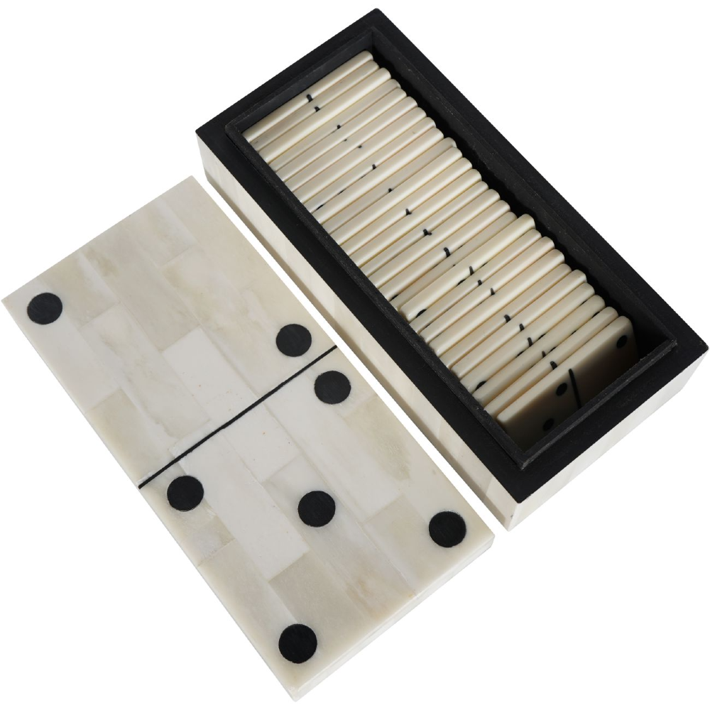 Bone Inlay Dominoes Box 18cm