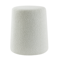 Bouclé Cream Occasional Stool 45cm | Annie Mo's