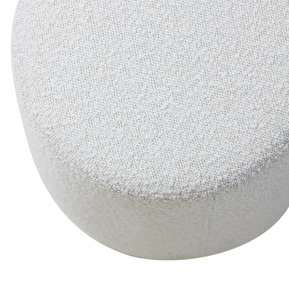Bouclé Cream Occasional Stool 45cm