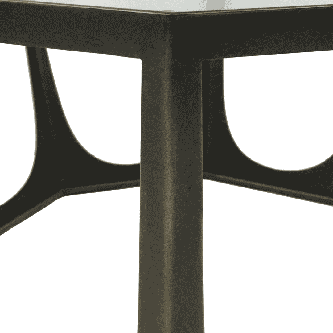 Bronze Gilded Coffee Table with Glass Top-E