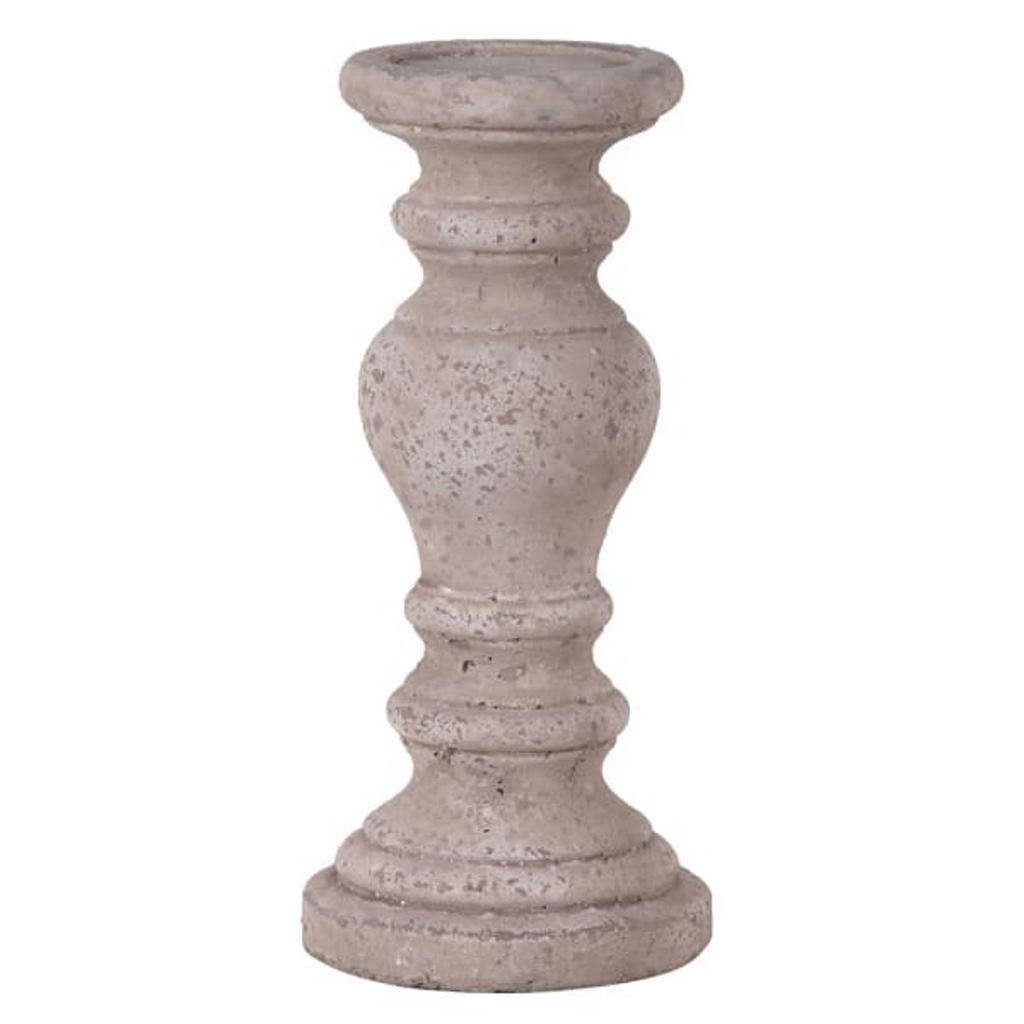 Small Bulbous Stone Effect Candleholder 32cm | Annie Mo's E