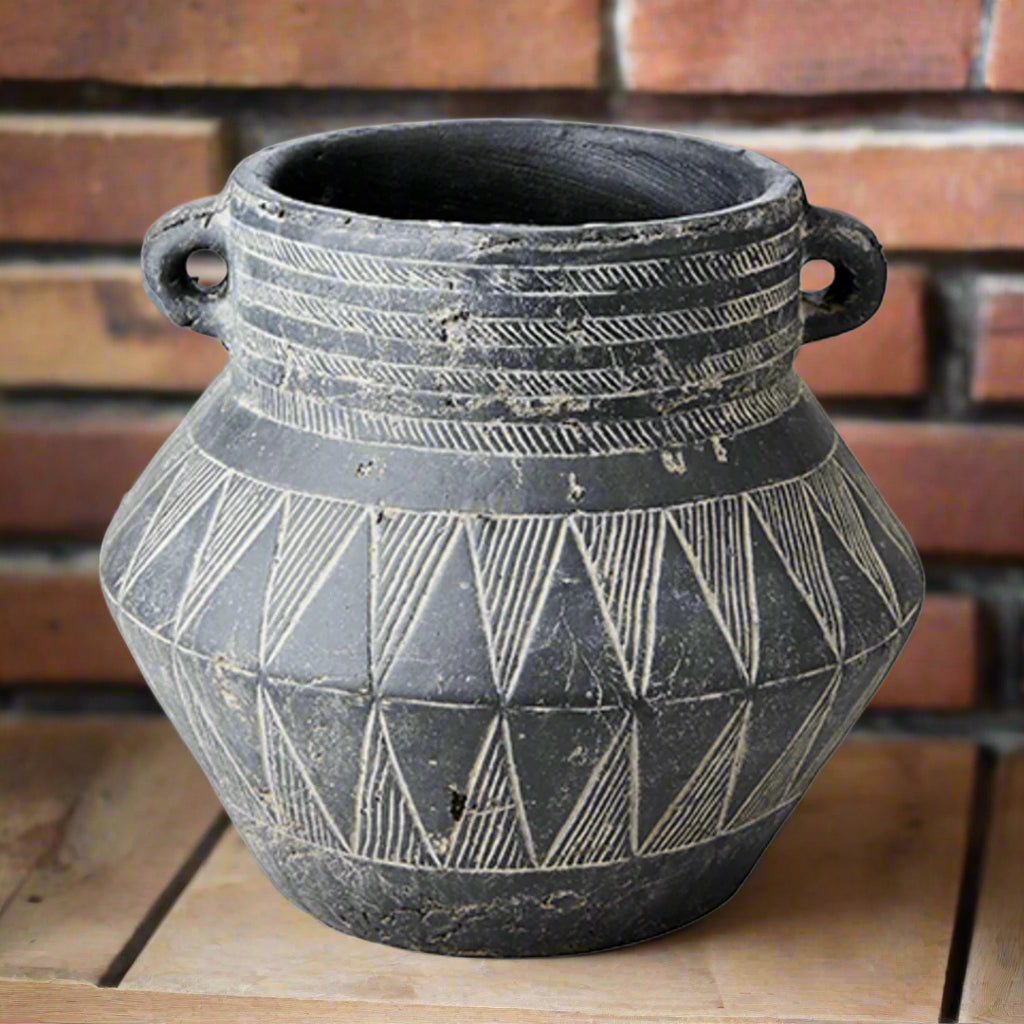 Camilla Black Decorative Pot 24cm