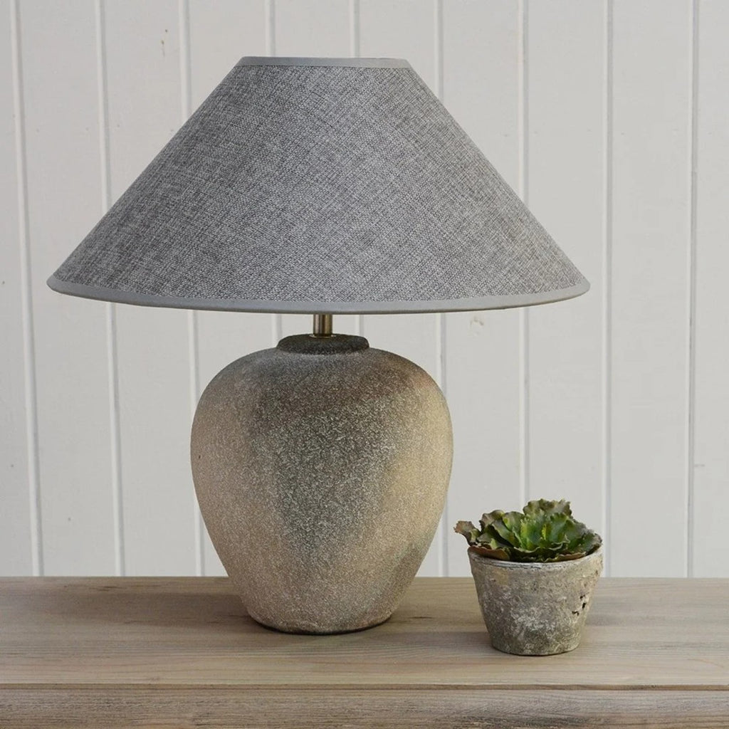 Ceramic Lamp Ceramic with Dark Grey Shade 43cm