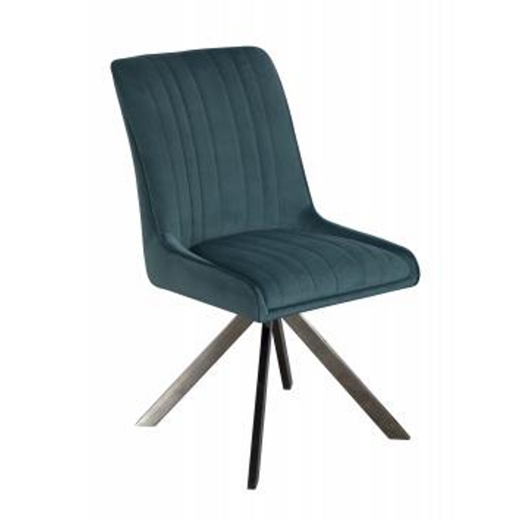 Chloe Dining Chair - Teal Velvet | Annie Mo's