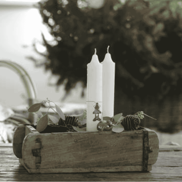 Chunky Rustic Cream Candle 25cm