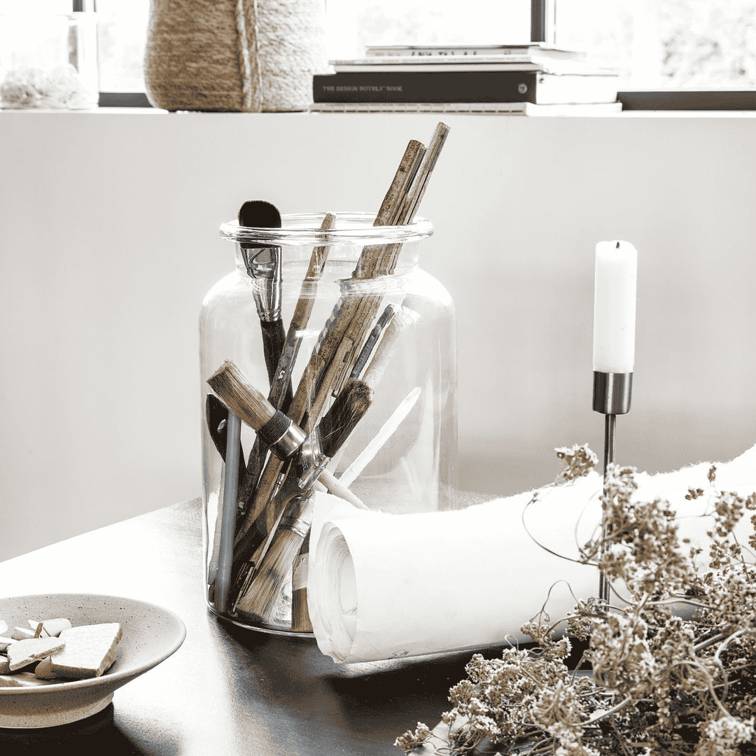 Clear Glass Vase 28cm
