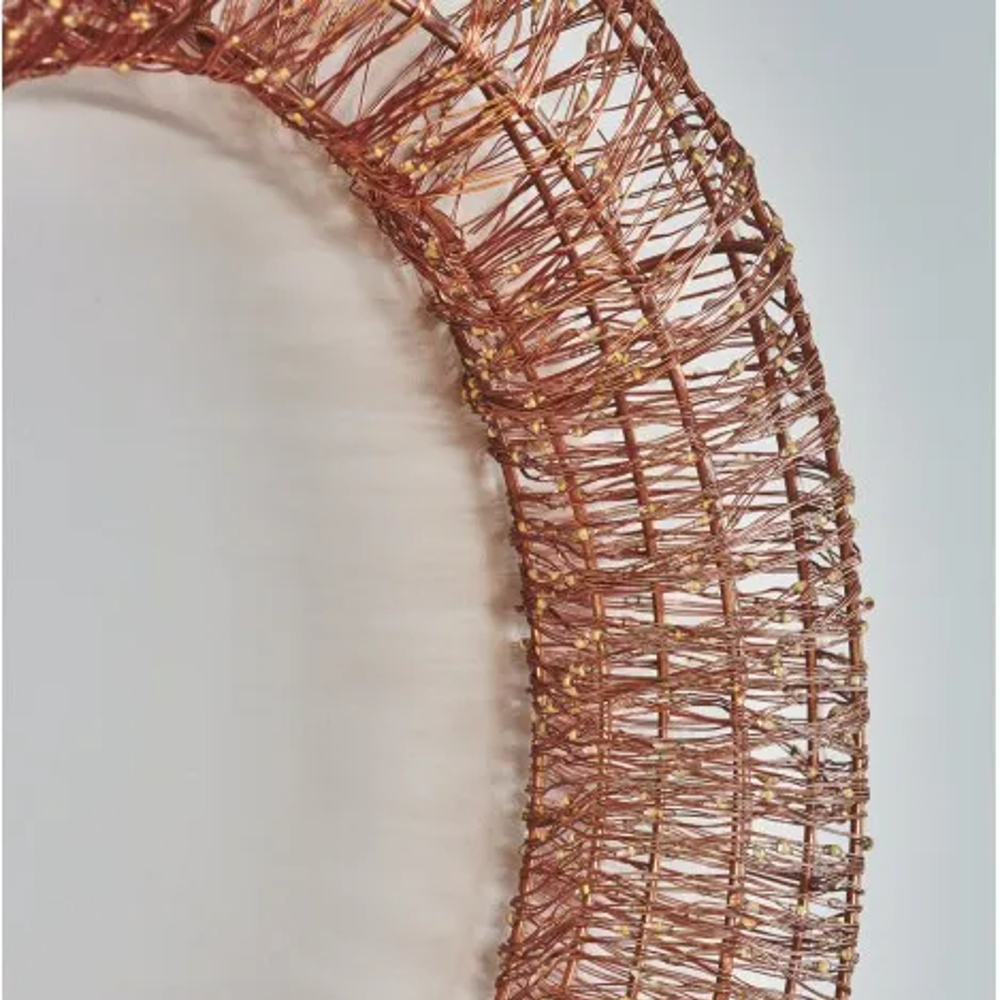 Copper Galaxy Wreath 25cm LED Dual Power Operated