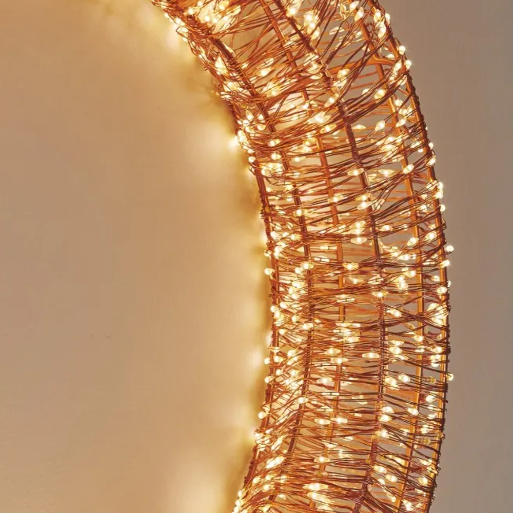 Copper Galaxy Wreath 40cm LED Mains Operated