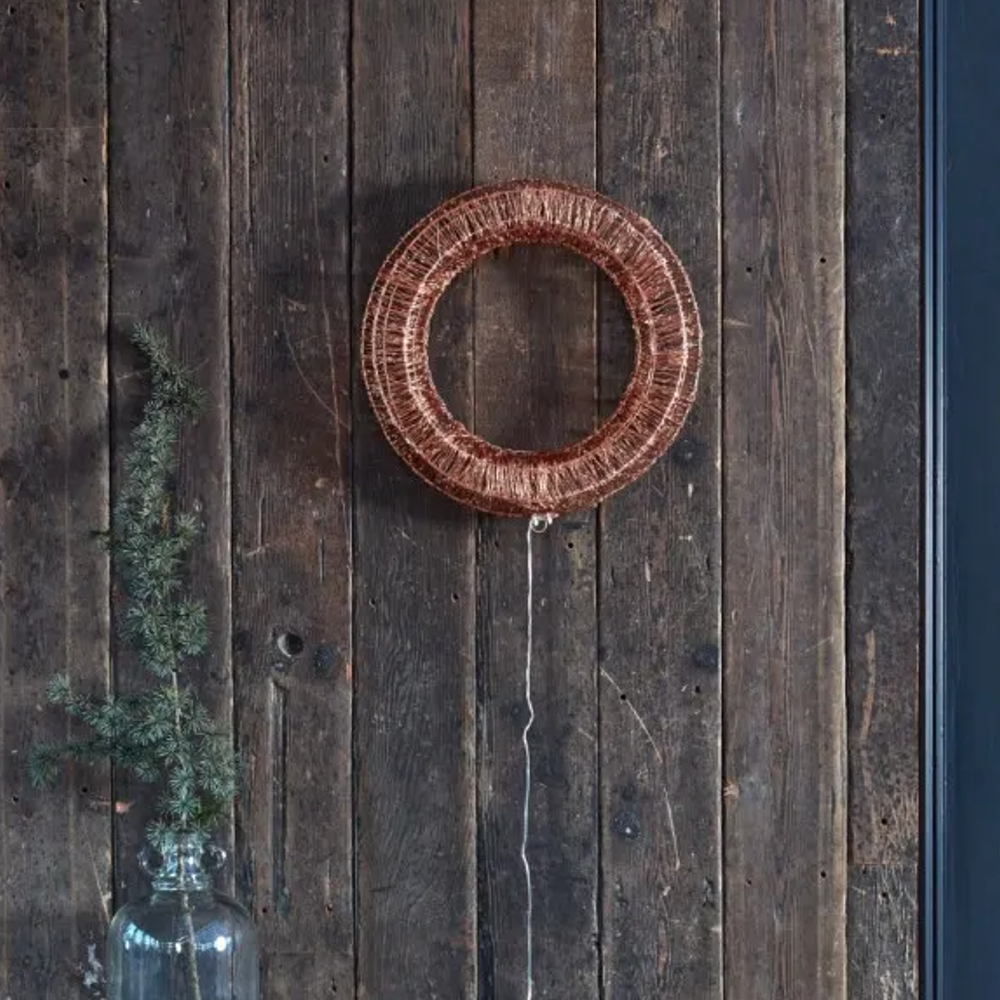 Copper Galaxy Wreath 40cm LED Mains Operated