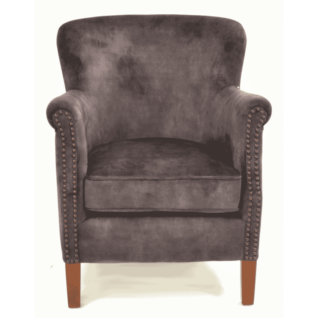 Cromarty Charcoal Velvet Armchair