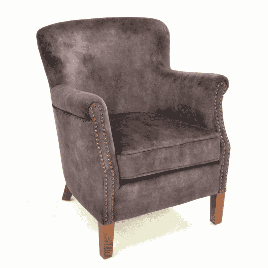 Cromarty Charcoal Velvet Armchair | Annie Mo's