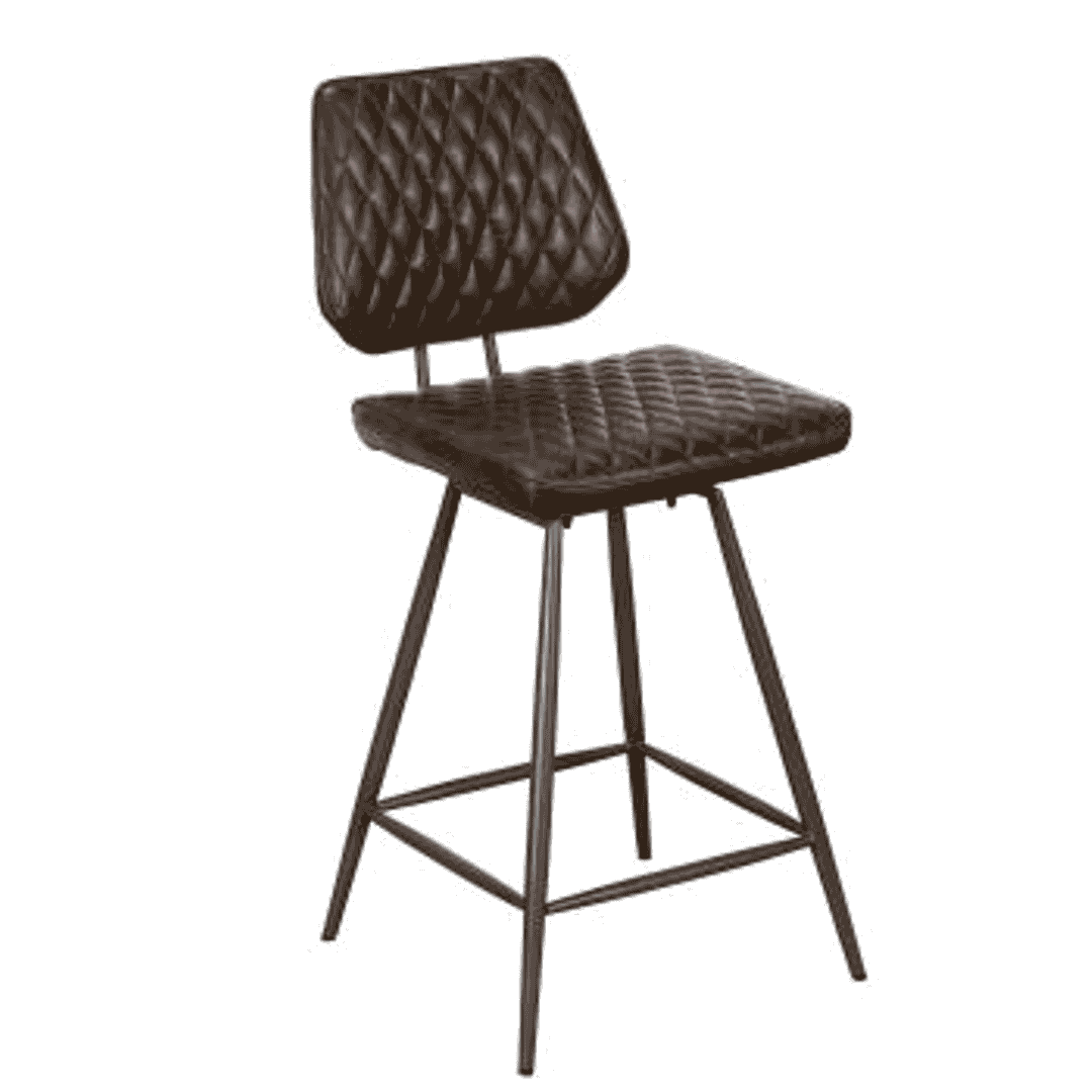 Dalton Dark Brown PU Leather Counter Dining Bar Stool | Annie Mo's