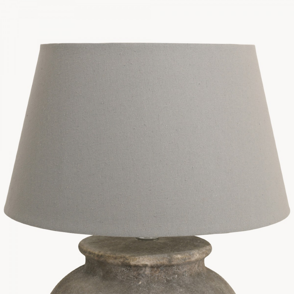 Baybridge Grey Stone Lamps with Grey Shade