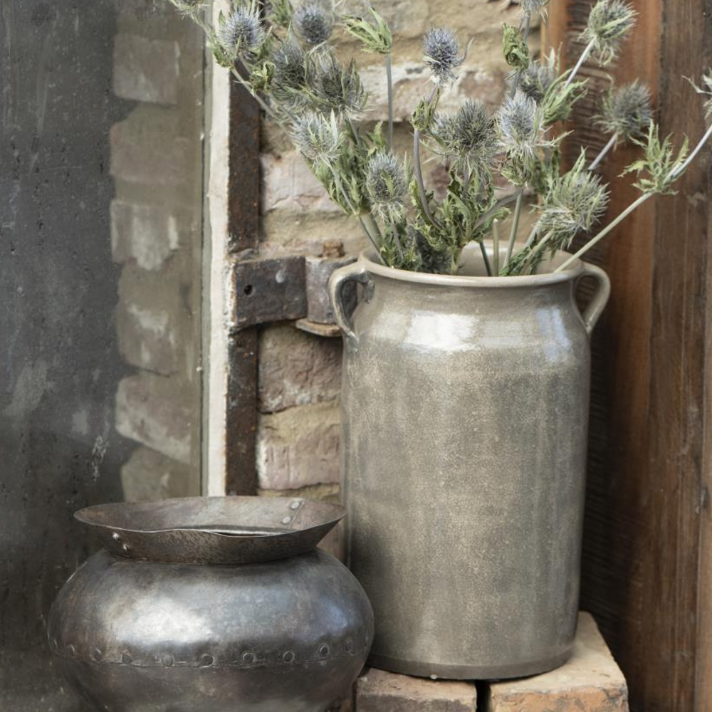 Dark Grey Vase with Ears 31cm