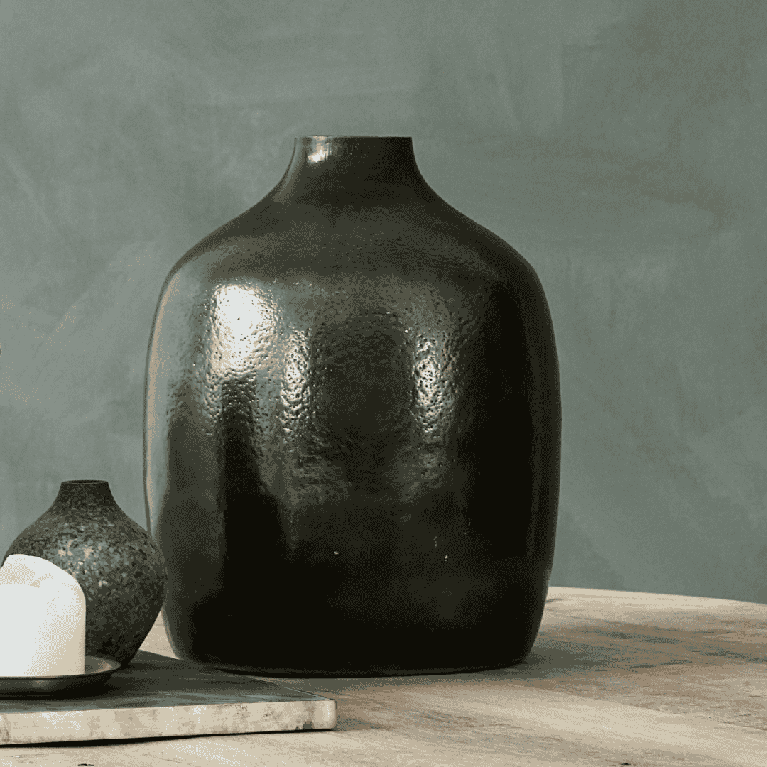 Deep Green Glass Vase 29cm | Annie Mo's