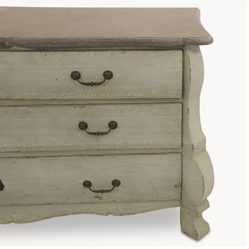 Collinson Three Drawer Stone Top Commode 159cm