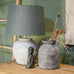 Distressed Stone Effect Lamp with Shade 40cm