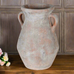 Distressed Terracotta Vase with Handles 37cm | Annie Mo's