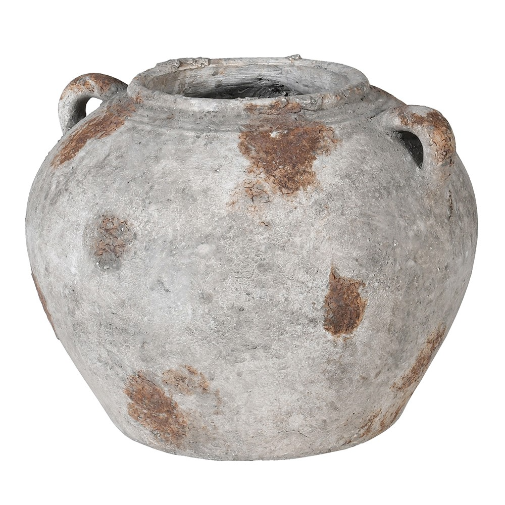 Distressed Cement Squat Vase 41cm | Annie Mo's C