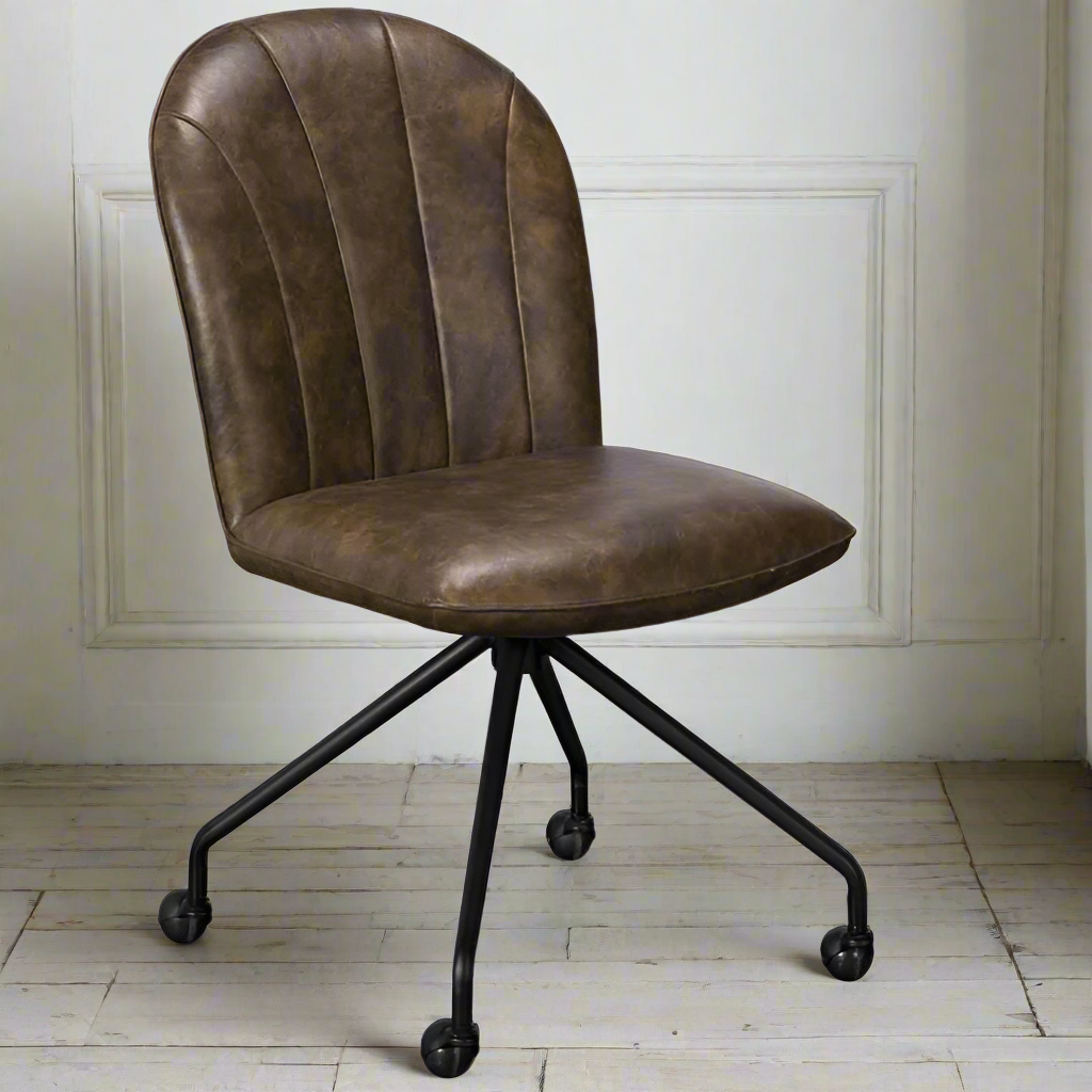 Ella Office Chair - Brown | Annie Mo's