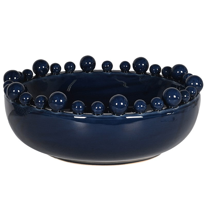 Emmerdale Dark Blue Bowl with Balls on Rim | Annie Mo's D
