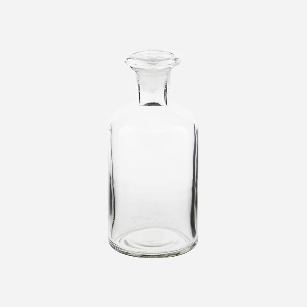 Farma Clear Bottle Vase with Lid 17cm