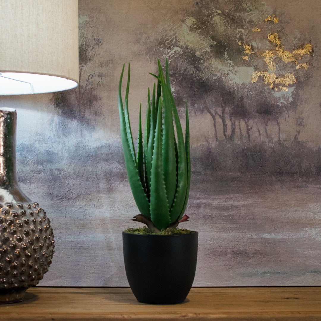 Faux Potted Aloe Plant 58cm