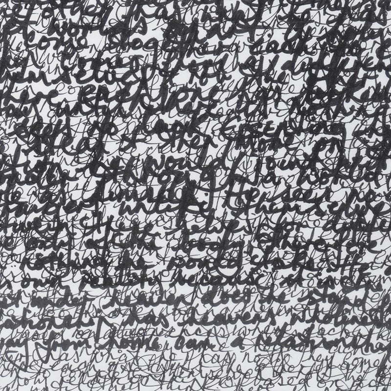 Framed Illegible Scribbles Picture 80cm B