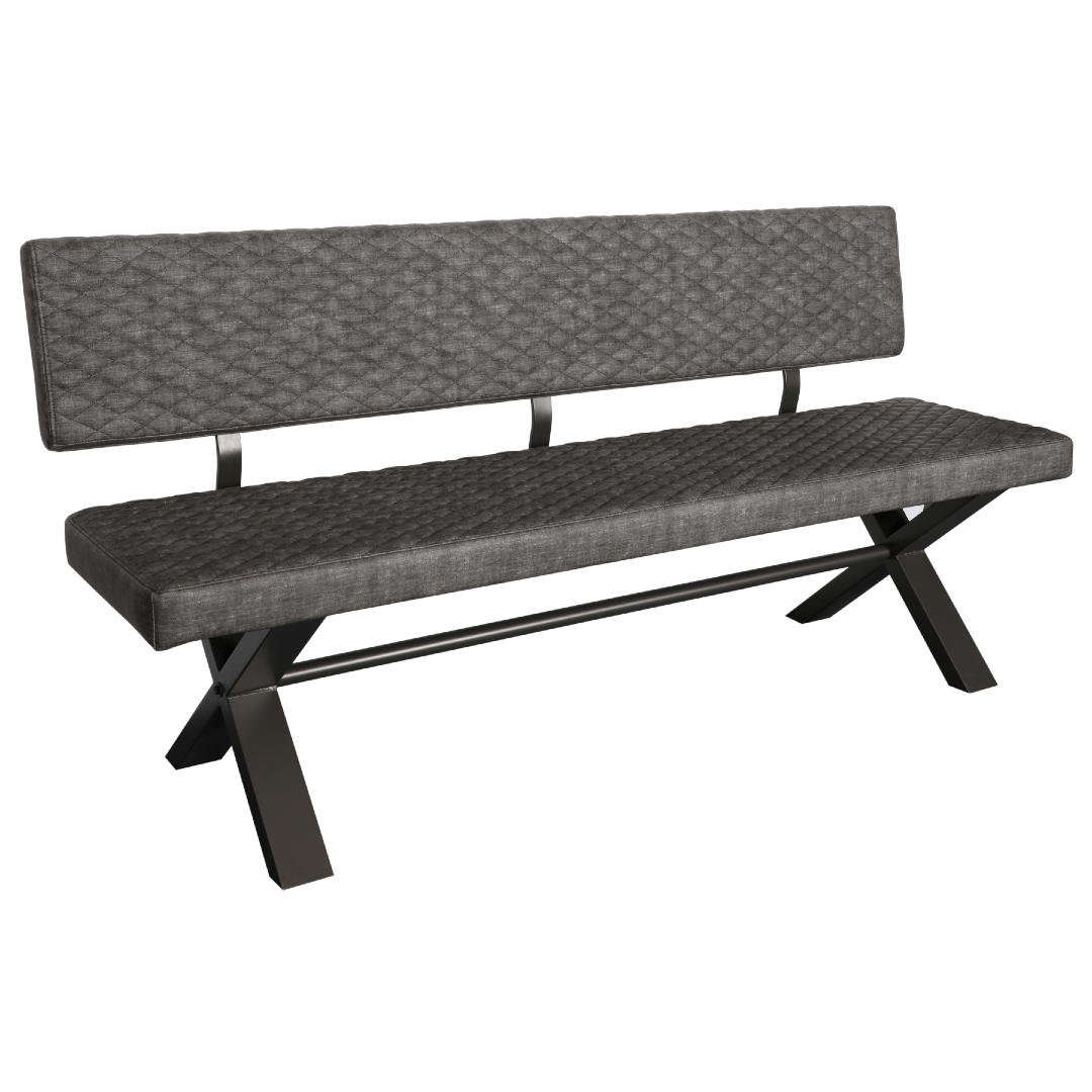 Fusion Small Upholstered Bench with Back 180cm | Annie Mo's