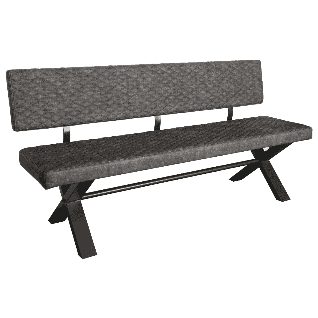 Fusion Small Upholstered Bench with Back 180cm | Annie Mo's