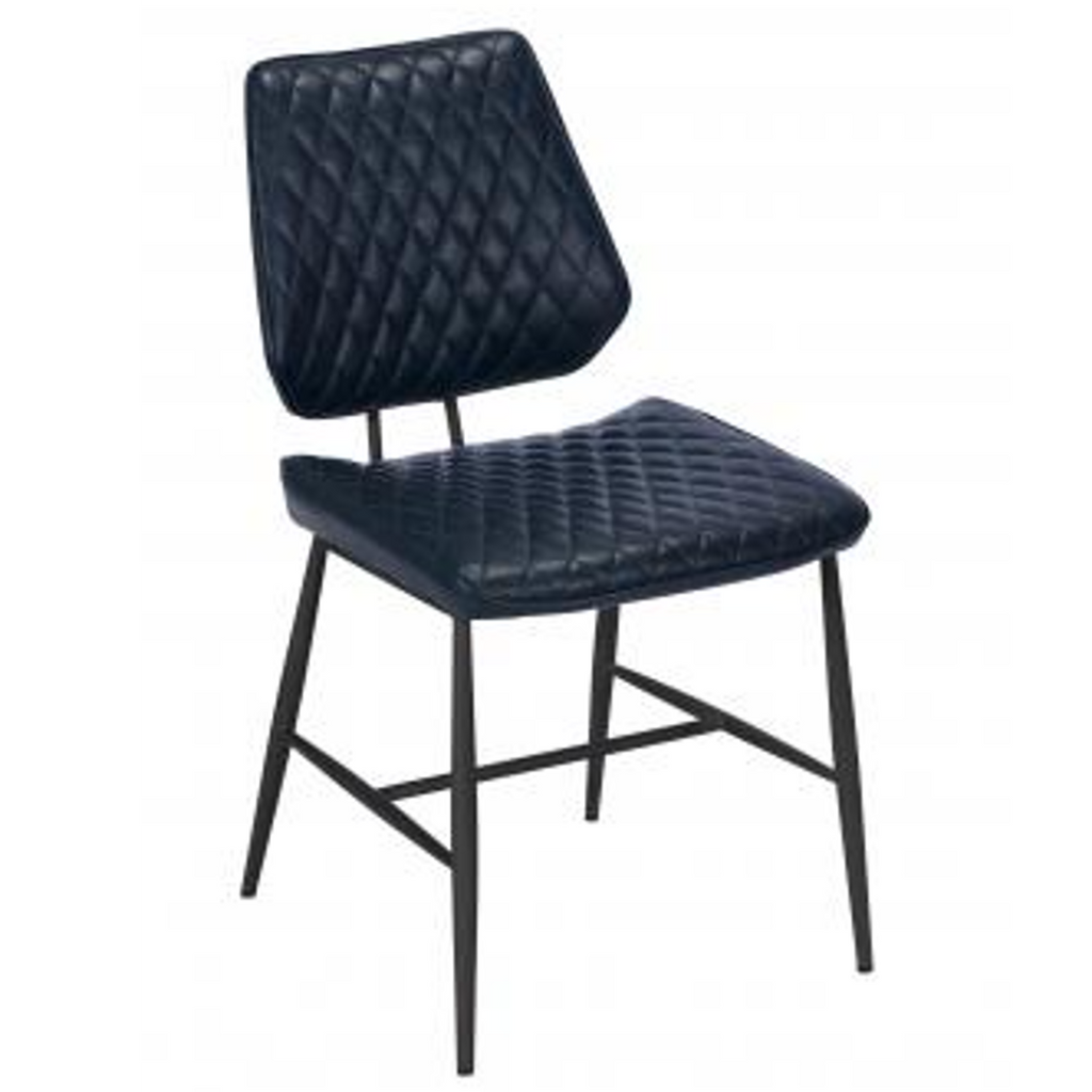 Dalton Navy PU Leather Dining Chair | Annie Mo's