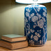 Indigo Flowers Lamp with Blue Shade 68cm