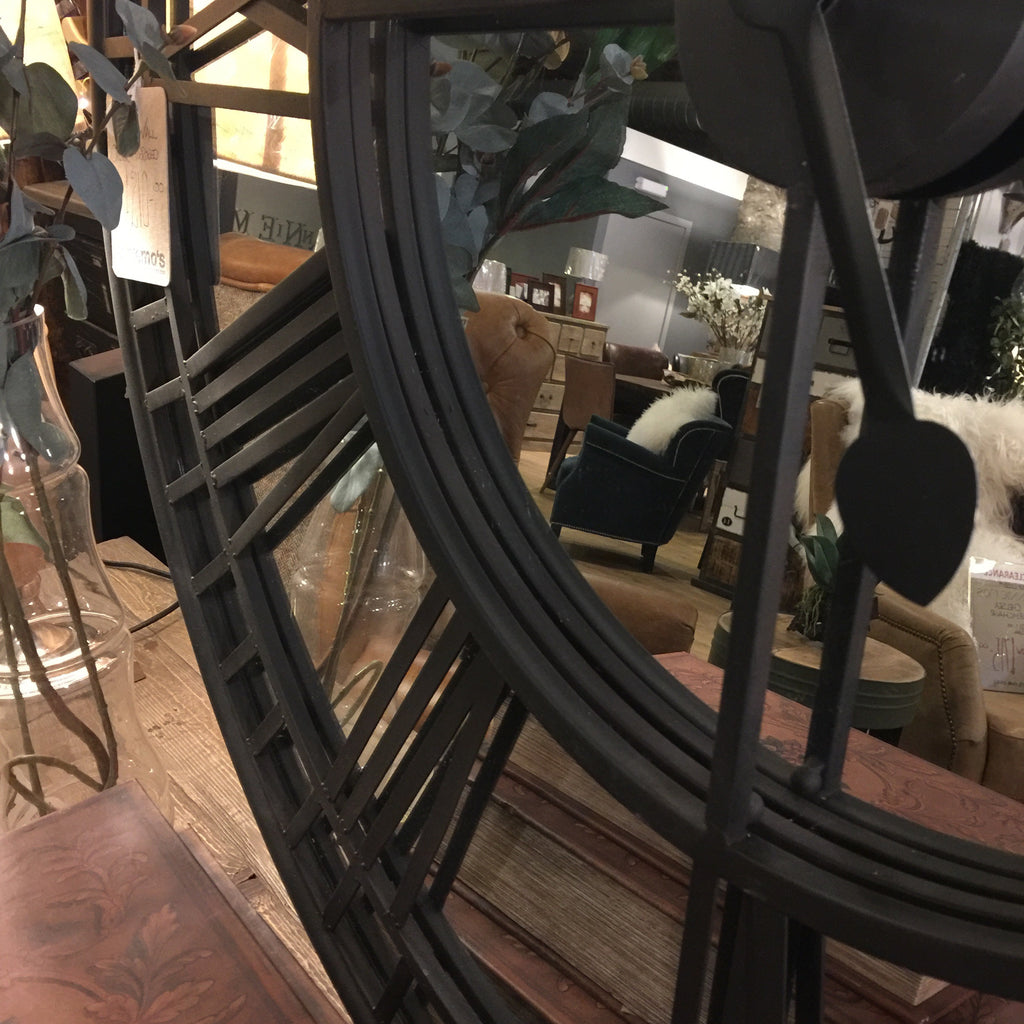 Iron Mirrored Wall Clock 106cm E