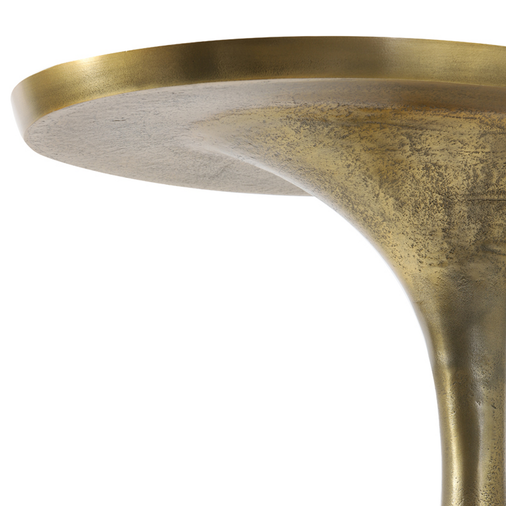 Irregular Antique Bronze Side Table 55cm