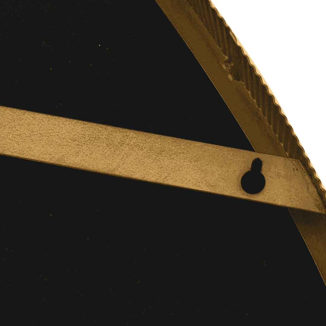 Irregular Metal Framed Mirror in Aged Champagne Finish 81cmD