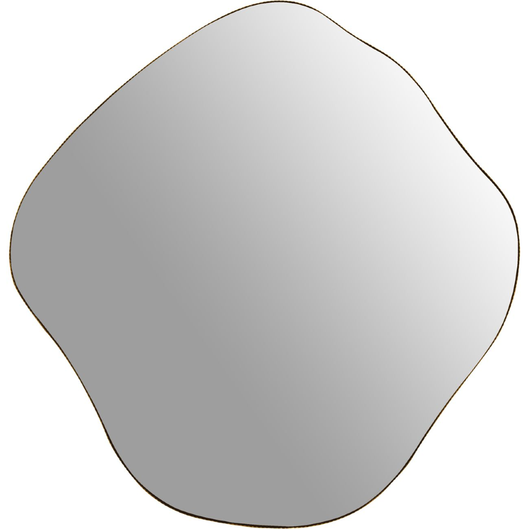 Irregular Metal Framed Mirror in Aged Champagne Finish 81cm | Annie Mo's