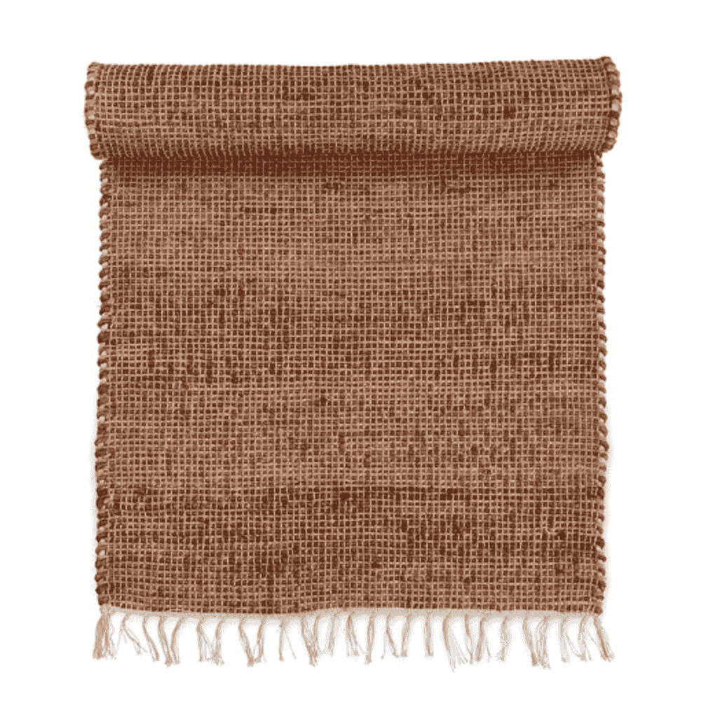 Jute and Cotton Runner - Rust 200cm