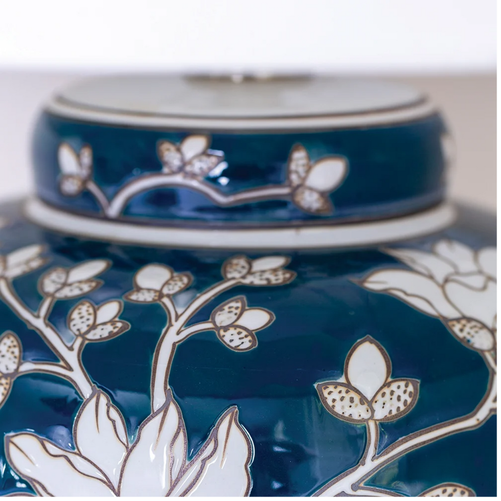 Lamp Grandiflora With White Shade 71cm