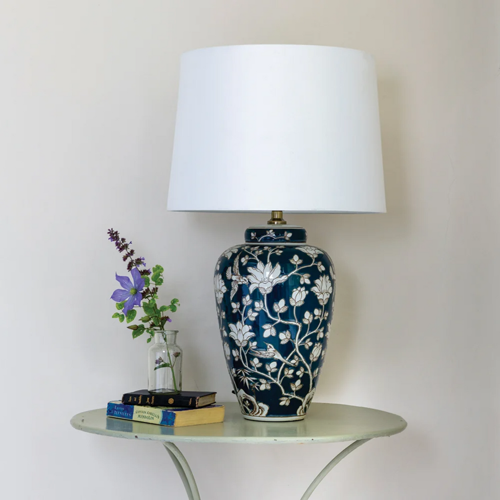 Lamp Grandiflora With White Shade 71cm