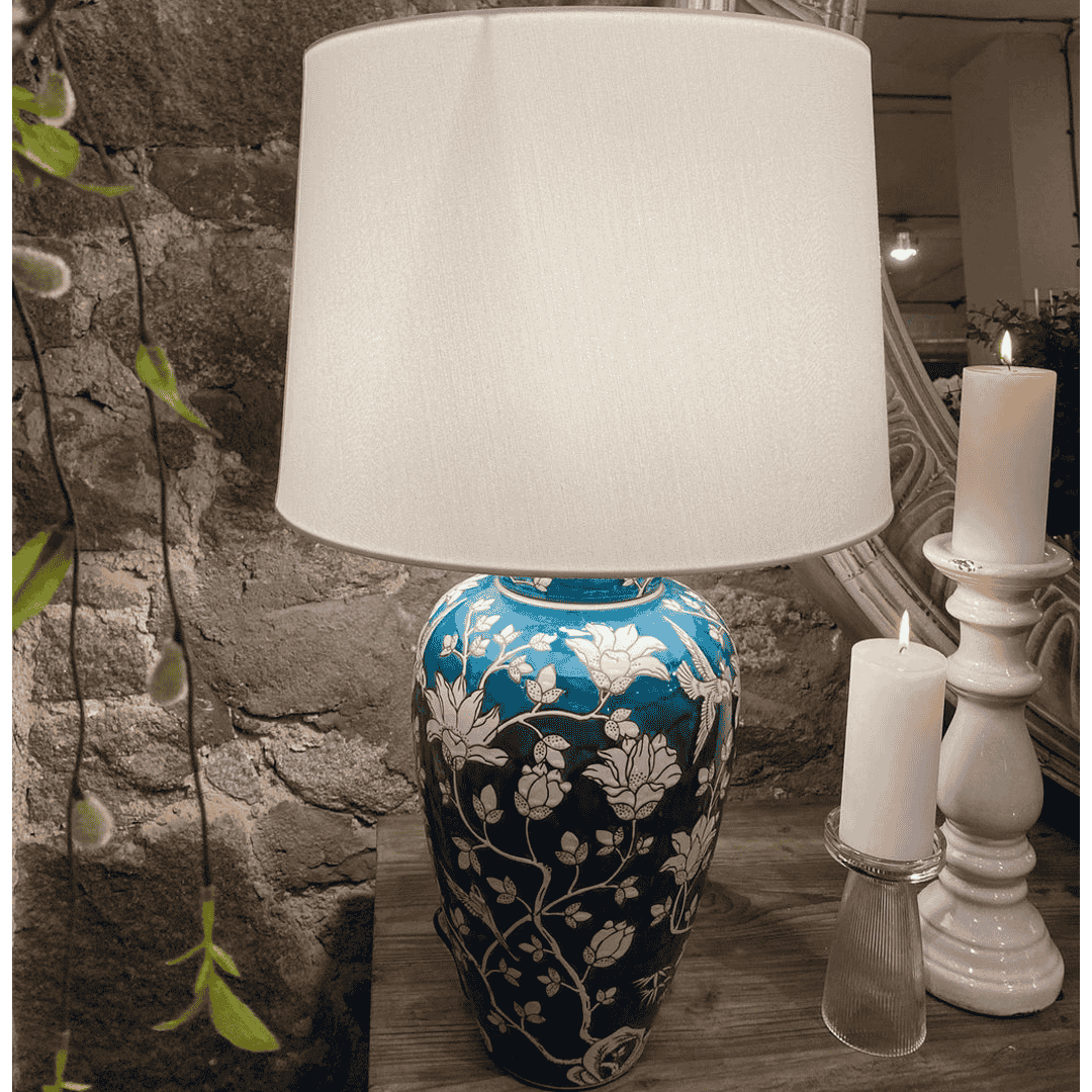 Lamp Grandiflora With White Shade 71cm | Annie Mo's Room Shot