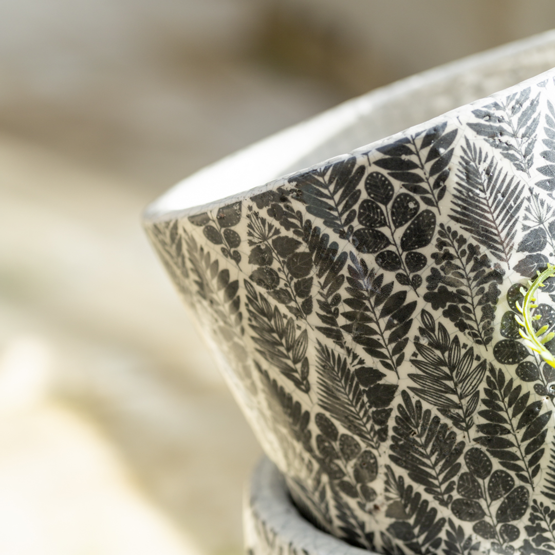 Large Dutch Style Plant Pots 20x16cm Black