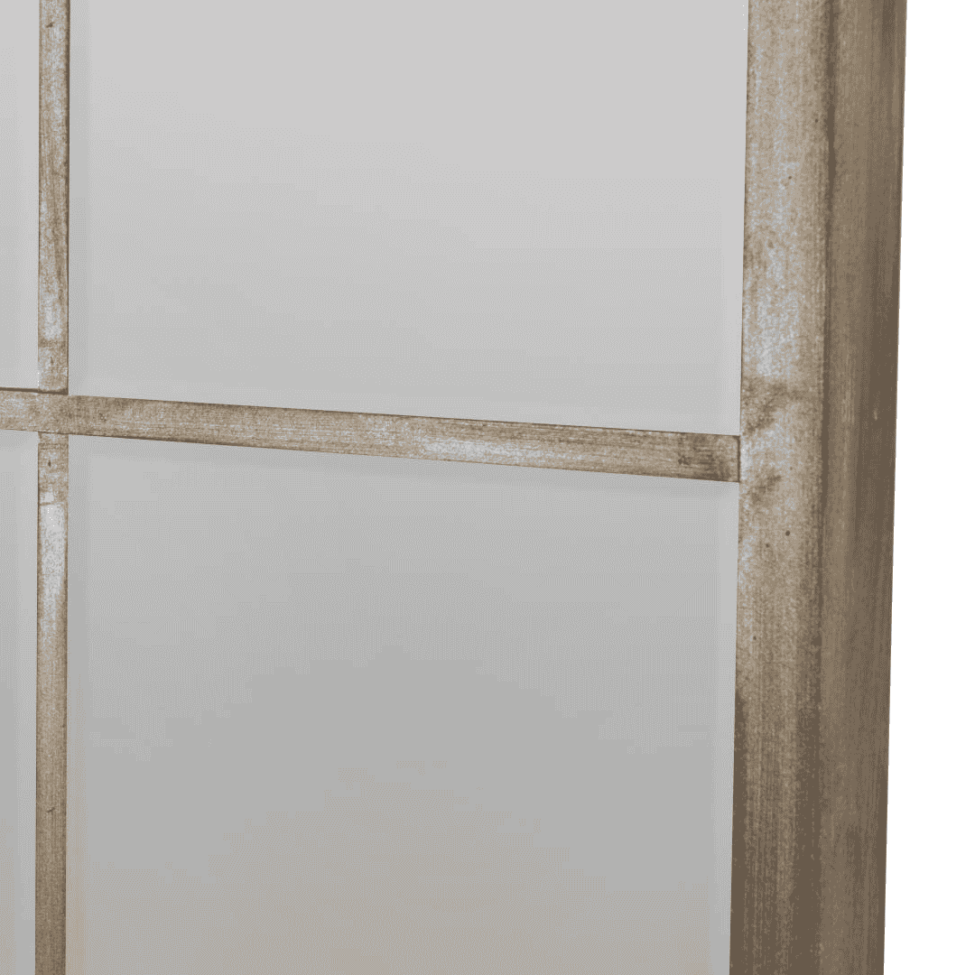 Large Floor Standing Window Pane Mirror - 180cm-C