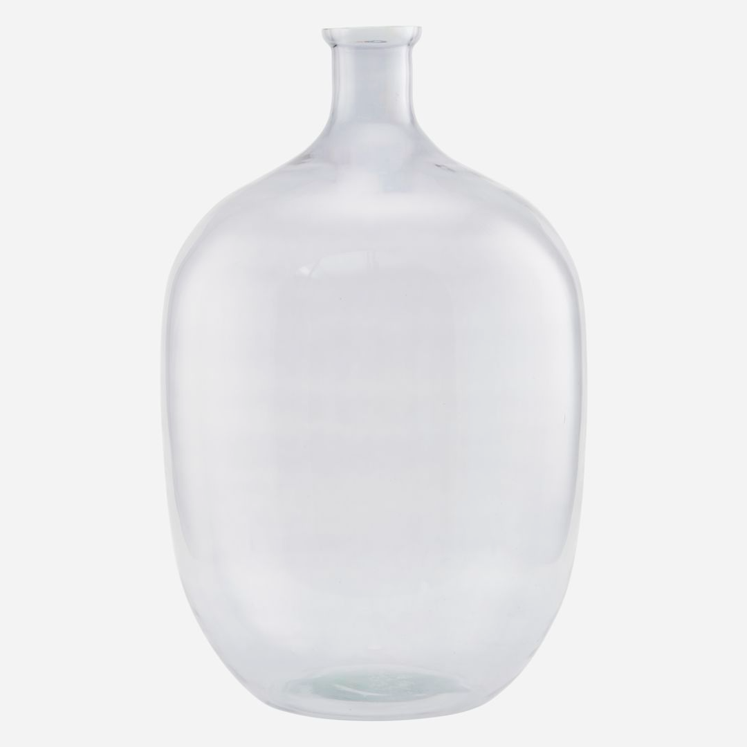 Large Grey Recycled Glass Bottle Vase 56cm