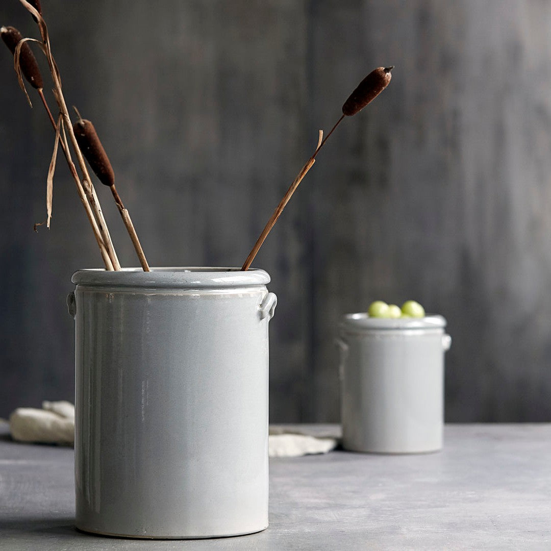 Large Light Grey Pottery Planter 36cm